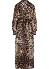 Dolce & Gabbana leopard-print organza trench coat