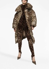 Dolce & Gabbana leopard-print oversize padded coat