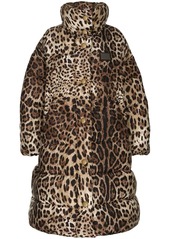 Dolce & Gabbana leopard-print oversize padded coat