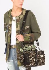 Dolce & Gabbana leopard-print pet carry bag