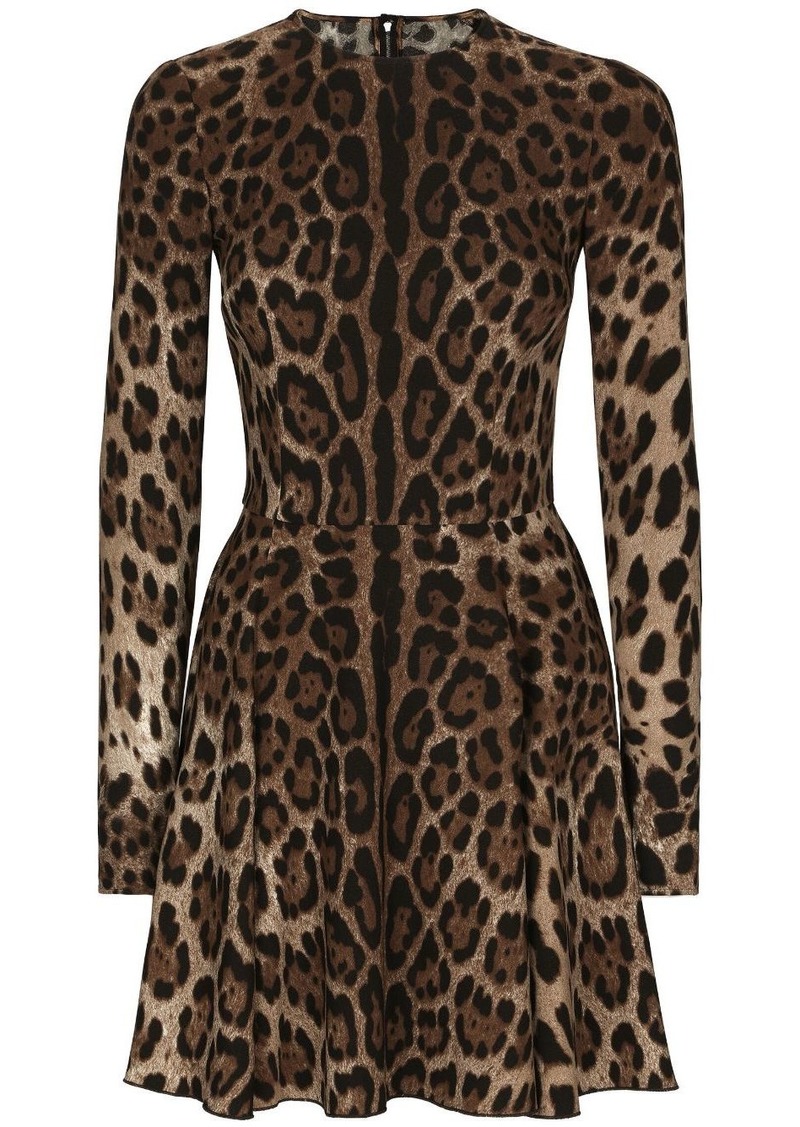 Dolce & Gabbana leopard-print short dress