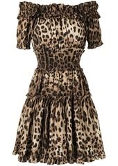 Dolce & Gabbana leopard-print short dress