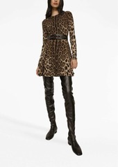 Dolce & Gabbana leopard-print short dress