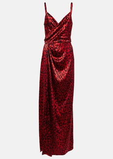 Dolce & Gabbana Leopard-print silk-blend satin gown