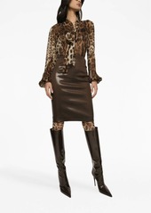 Dolce & Gabbana leopard-print silk blouse