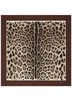 Dolce & Gabbana leopard-print silk scarf