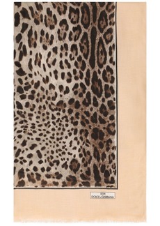 Dolce & Gabbana KIM DOLCE&GABBANA leopard-print cashmere-blend scarf