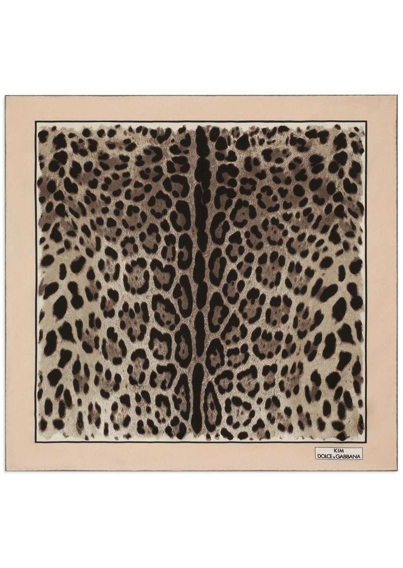 Dolce & Gabbana KIM DOLCE&GABBANA leopard-print twill scarf