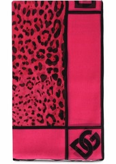 Dolce & Gabbana leopard-print silk scarf