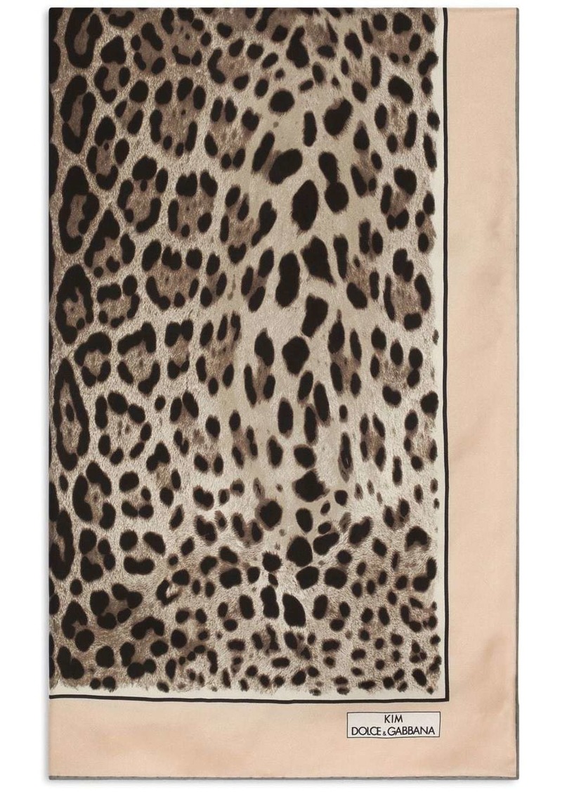 Dolce & Gabbana KIM DOLCE&GABBANA leopard-print twill scarf