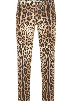 Dolce & Gabbana leopard-print skinny jeans