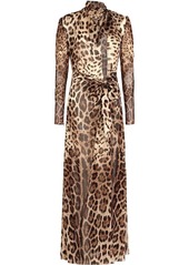 Dolce & Gabbana leopard-print georgette maxi dress