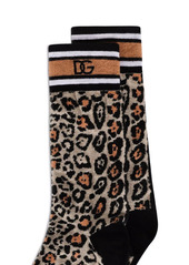 Dolce & Gabbana leopard-print jacquard socks