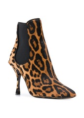 Dolce & Gabbana leopard print stiletto boots