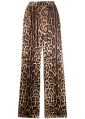 Dolce & Gabbana leopard-print satin pajama bottoms