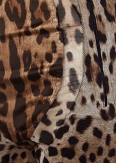 Dolce & Gabbana Leopard Print Stretch Straight Pants