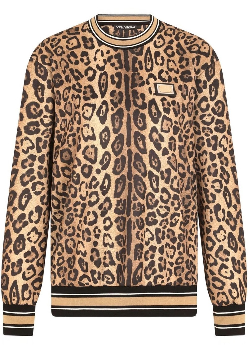 Dolce & Gabbana leopard-print jersey sweatshirt
