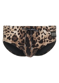 Dolce & Gabbana leopard-print swim briefs