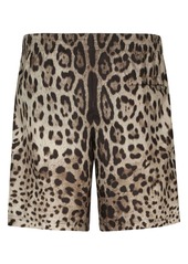 Dolce & Gabbana leopard-print swim shorts