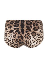 Dolce & Gabbana leopard-print swim briefs