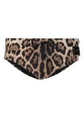 Dolce & Gabbana leopard print swimming trunks