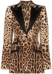 Dolce & Gabbana leopard print tailored blazer