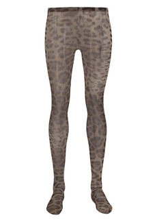Dolce & Gabbana leopard-print tights