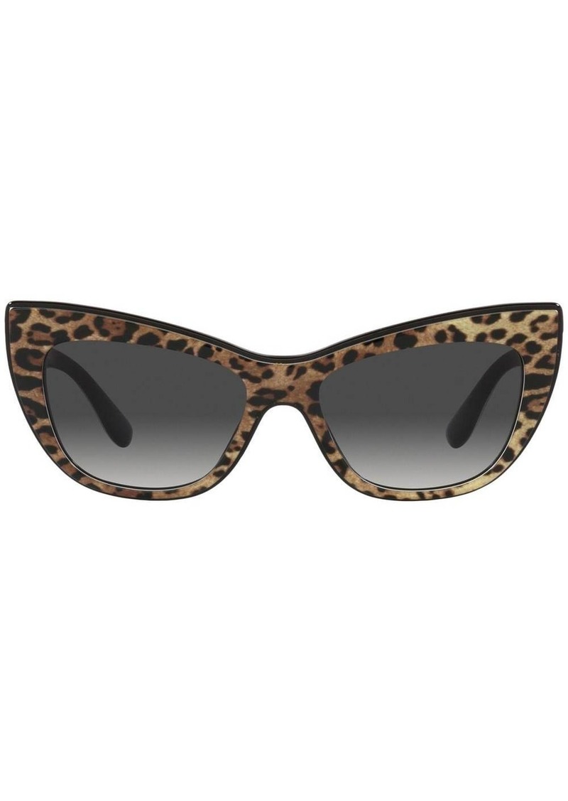Dolce & Gabbana leopard-print tinted sunglasses