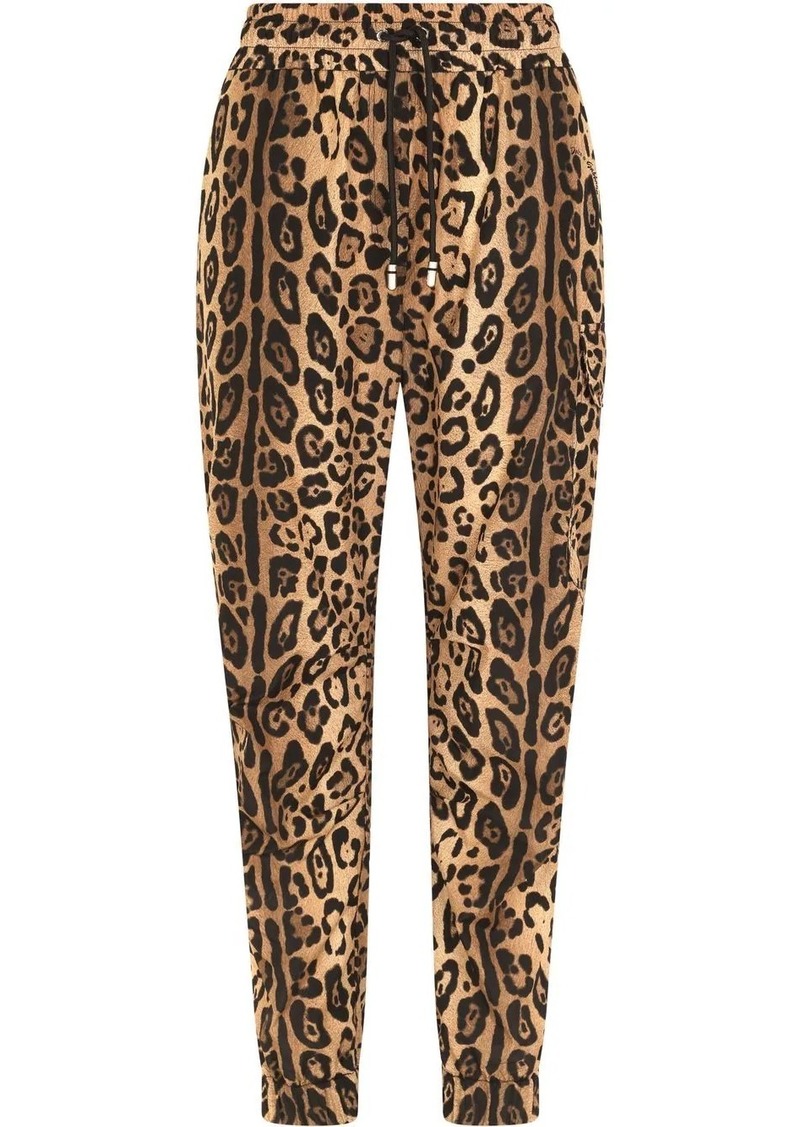 Dolce & Gabbana leopard-print track pants