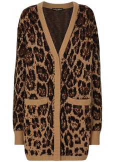 Dolce & Gabbana leopard-print V-neck cardigan