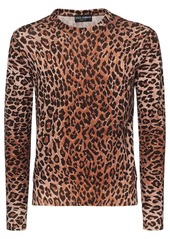 Dolce & Gabbana Leopard Print Wool Sweater