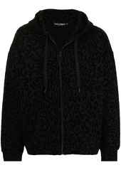 Dolce & Gabbana leopard-print zip-up hoodie