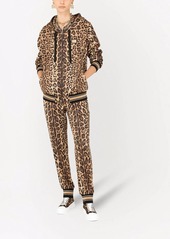 Dolce & Gabbana leopard-print zip-up hoodie