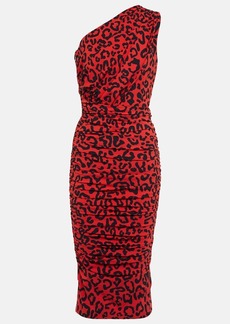 Dolce & Gabbana Leopard-printed jersey midi dress