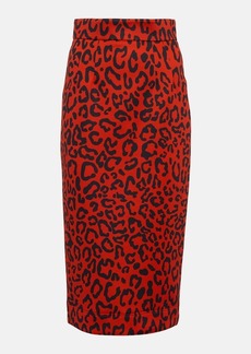 Dolce & Gabbana Leopard-printed pencil midi skirt