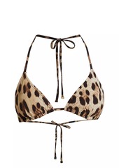 Dolce & Gabbana Leopard Triangle Bikini Top