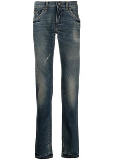 Dolce & Gabbana distressed slim-fit jeans