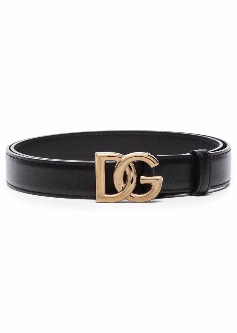 Dolce & Gabbana logo-buckle leather belt