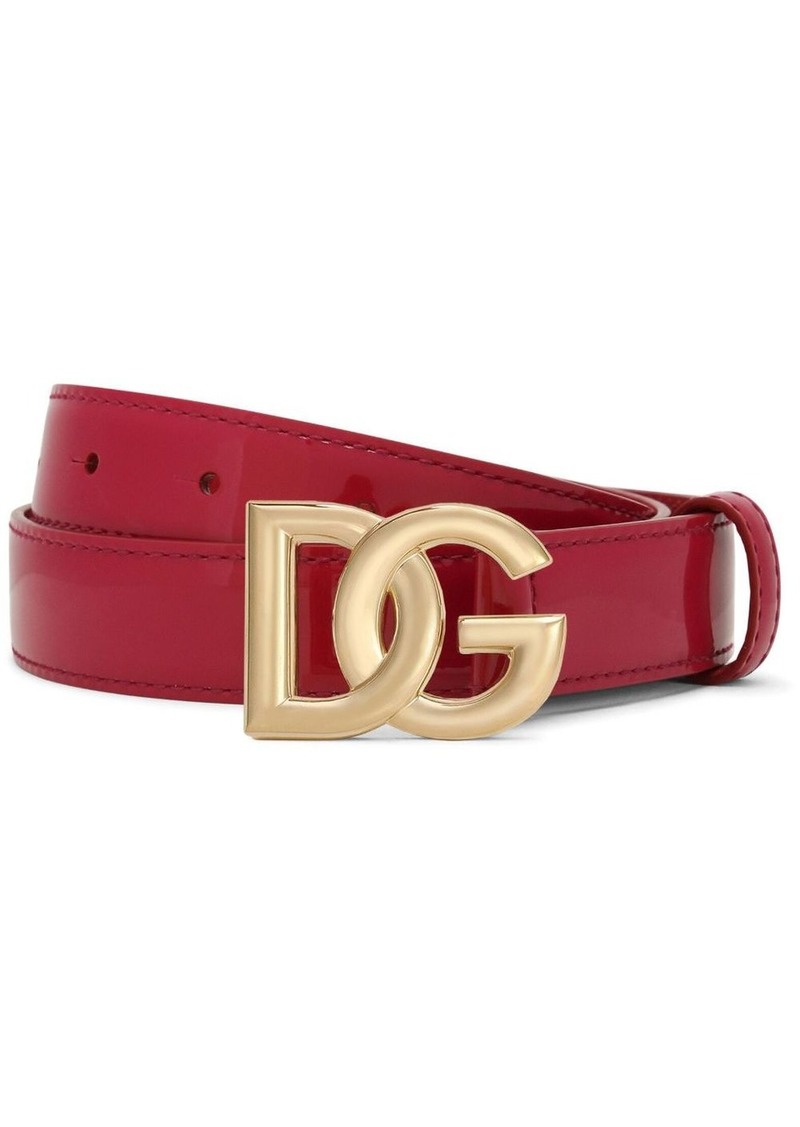 Dolce & Gabbana logo-buckle leather belt