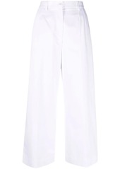 Dolce & Gabbana logo-buttons wide leg cropped trousers