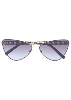 Dolce & Gabbana logo-chain cat-eye sunglasses