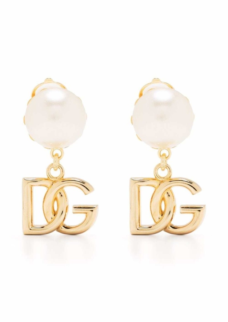 Dolce & Gabbana DG-logo drop earrings