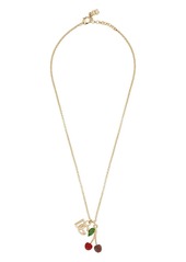 Dolce & Gabbana logo-charm polished necklace