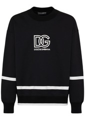 Dolce & Gabbana Logo Cotton Jersey Crewneck Sweatshirt
