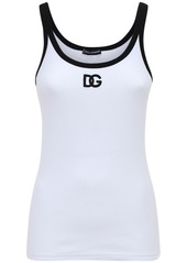 Dolce & Gabbana Logo Cotton Jersey Tank Top