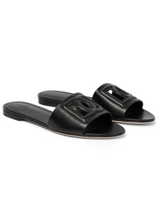 Dolce & Gabbana DG leather slides