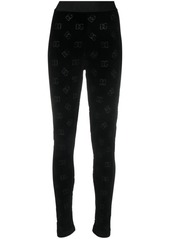 Dolce & Gabbana logo-debossed cotton leggings