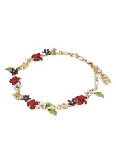 Dolce & Gabbana logo-detail floral necklace