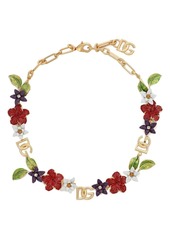 Dolce & Gabbana logo-detail floral necklace