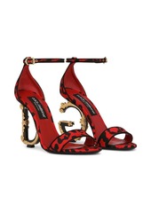 Dolce & Gabbana logo-detail leopard-print sandals